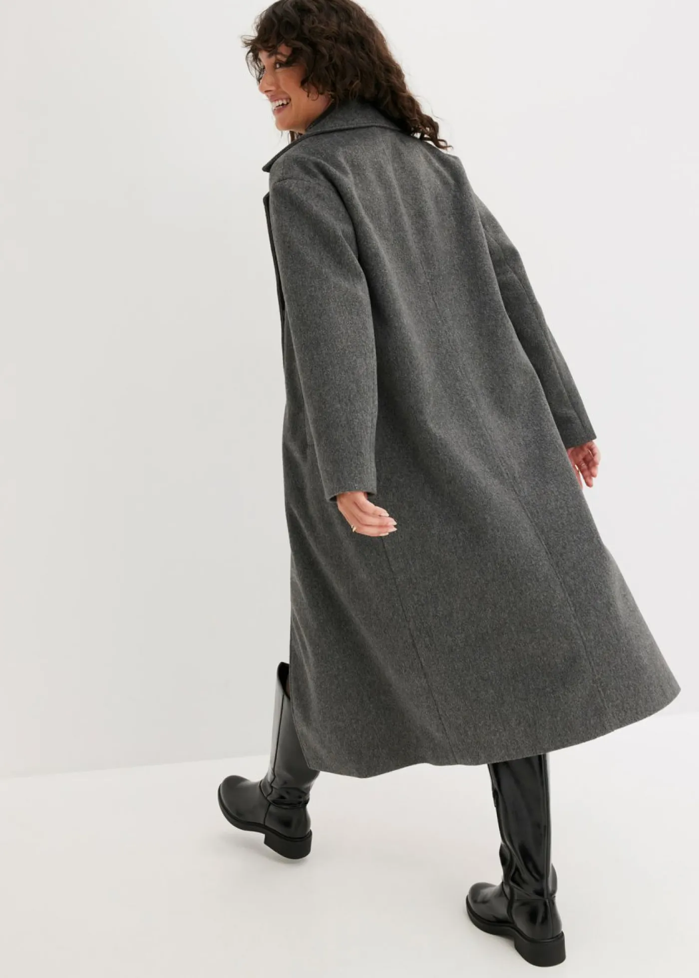 bonprix bonprix Abrigo Antracita jaspeado Outlet