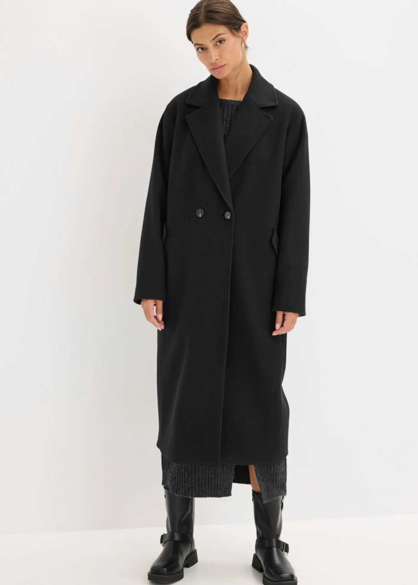 bonprix bonprix Abrigo Negro Clearance