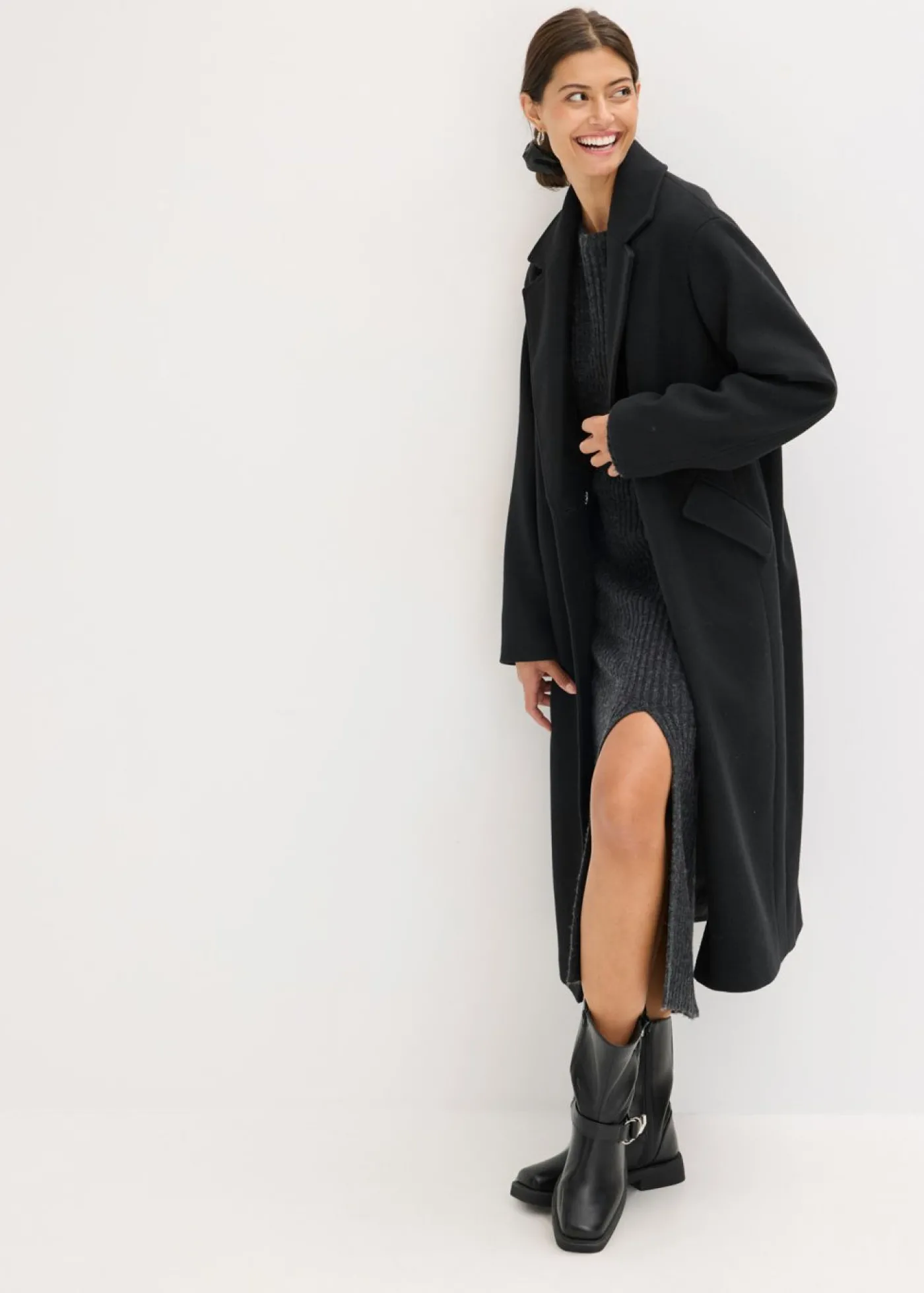 bonprix bonprix Abrigo Negro Clearance