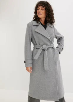 bonprix bonprix Abrigo Gris jaspeado Outlet