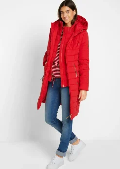bonprix bonprix Abrigo acolchado, aspecto 2 en 1 rojo intenso Online