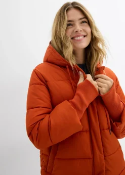 bonprix bonprix Abrigo acolchado funcional impermeable Naranja lava Online