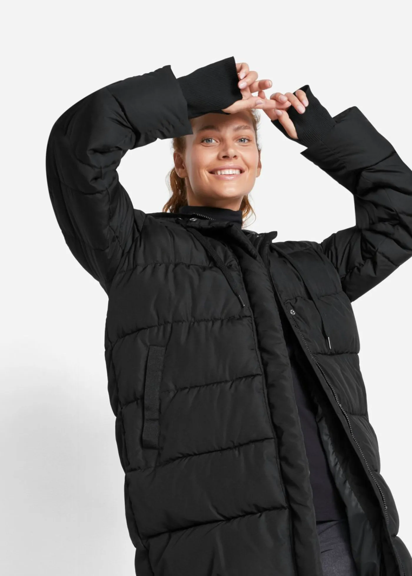 bonprix bonprix Abrigo acolchado funcional impermeable Negro Discount