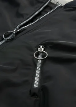 bonprix bonprix Abrigo con cuello de punto Negro Hot