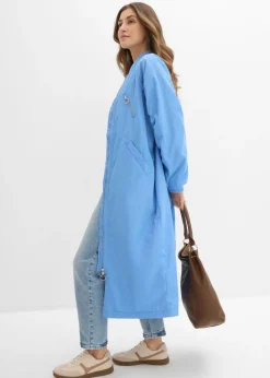 bonprix bonprix Abrigo con cuello de punto azul provenzal Clearance