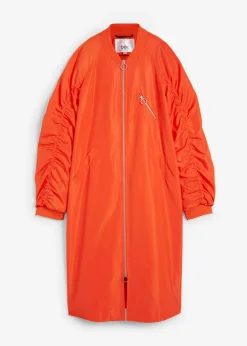 bonprix bonprix Abrigo con cuello de punto Naranja-rojo Hot