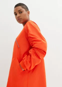 bonprix bonprix Abrigo con cuello de punto Naranja-rojo Hot