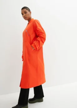 bonprix bonprix Abrigo con cuello de punto Naranja-rojo Hot