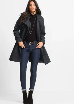 bonprix bonprix Abrigo corto Antracita jaspeado Outlet