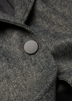 bonprix bonprix Abrigo corto Negro moteado Outlet