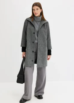bonprix bonprix Abrigo corto Negro moteado Outlet