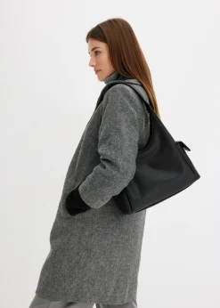 bonprix bonprix Abrigo corto Negro moteado Outlet