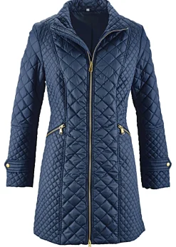 bonprix bonprix Abrigo corto acolchado Azul oscuro New