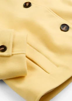 bonprix bonprix Abrigo corto con aspecto de lana Amarillo claro Sale