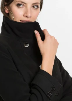 bonprix bonprix Abrigo corto en talla petite Negro Discount