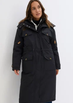 bonprix bonprix Abrigo de invierno, aspecto 2 en 1 Negro Sale