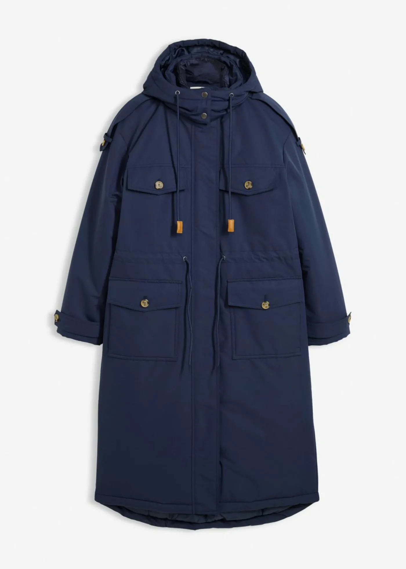 bonprix bonprix Abrigo de invierno, aspecto 2 en 1 Azul marino Sale