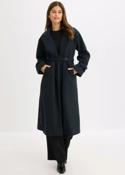 bonprix bonprix Abrigo de mezcla de viscosa Antracita oscuro Outlet