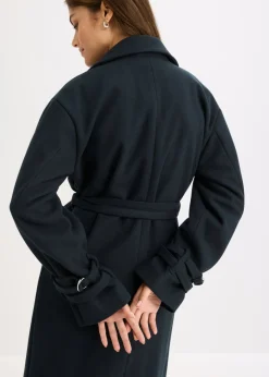 bonprix bonprix Abrigo de mezcla de viscosa Antracita oscuro Outlet
