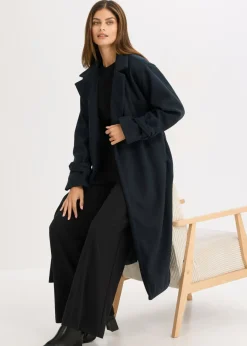 bonprix bonprix Abrigo de mezcla de viscosa Antracita oscuro Outlet