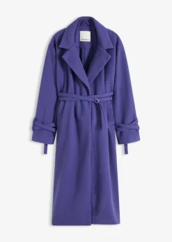 bonprix bonprix Abrigo de mezcla de viscosa Azul marino Discount