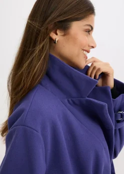 bonprix bonprix Abrigo de mezcla de viscosa Azul marino Discount