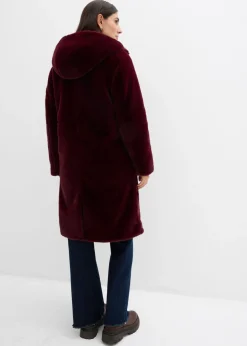 bonprix bonprix Abrigo de pelo mora oscuro Online