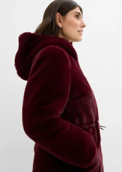 bonprix bonprix Abrigo de pelo mora oscuro Online