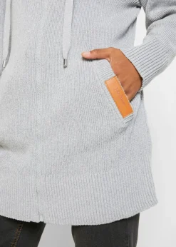 bonprix bonprix Abrigo de punto Gris claro jaspeado