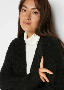 bonprix bonprix Abrigo de punto Negro New