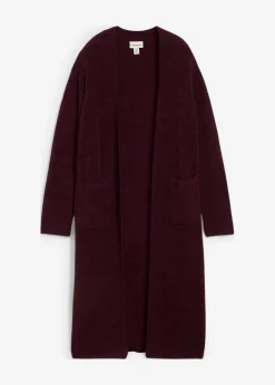 bonprix bonprix Abrigo de punto con alpaca rojo burdeos Outlet