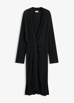 bonprix bonprix Abrigo de punto de mezcla de viscosa suave Negro New