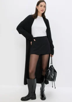 bonprix bonprix Abrigo de punto de mezcla de viscosa suave Negro New