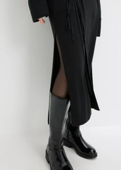 bonprix bonprix Abrigo de punto de mezcla de viscosa suave Negro New