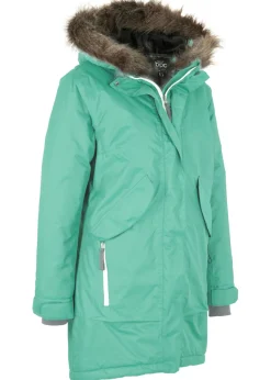 bonprix bonprix Abrigo funcional impermeable verde salvia / gris Discount