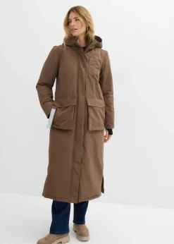bonprix bonprix Abrigo funcional impermeable marrón arcilla Outlet