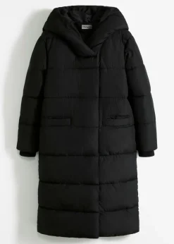 bonprix bonprix Abrigo guateado oversize Negro Sale