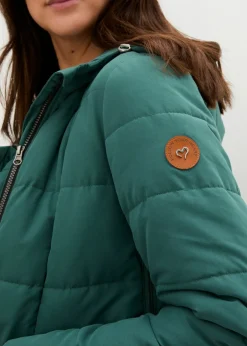 bonprix bonprix Abrigo guateado premamá de porteo 3 en 1 con poliéster reciclado verde mate Discount