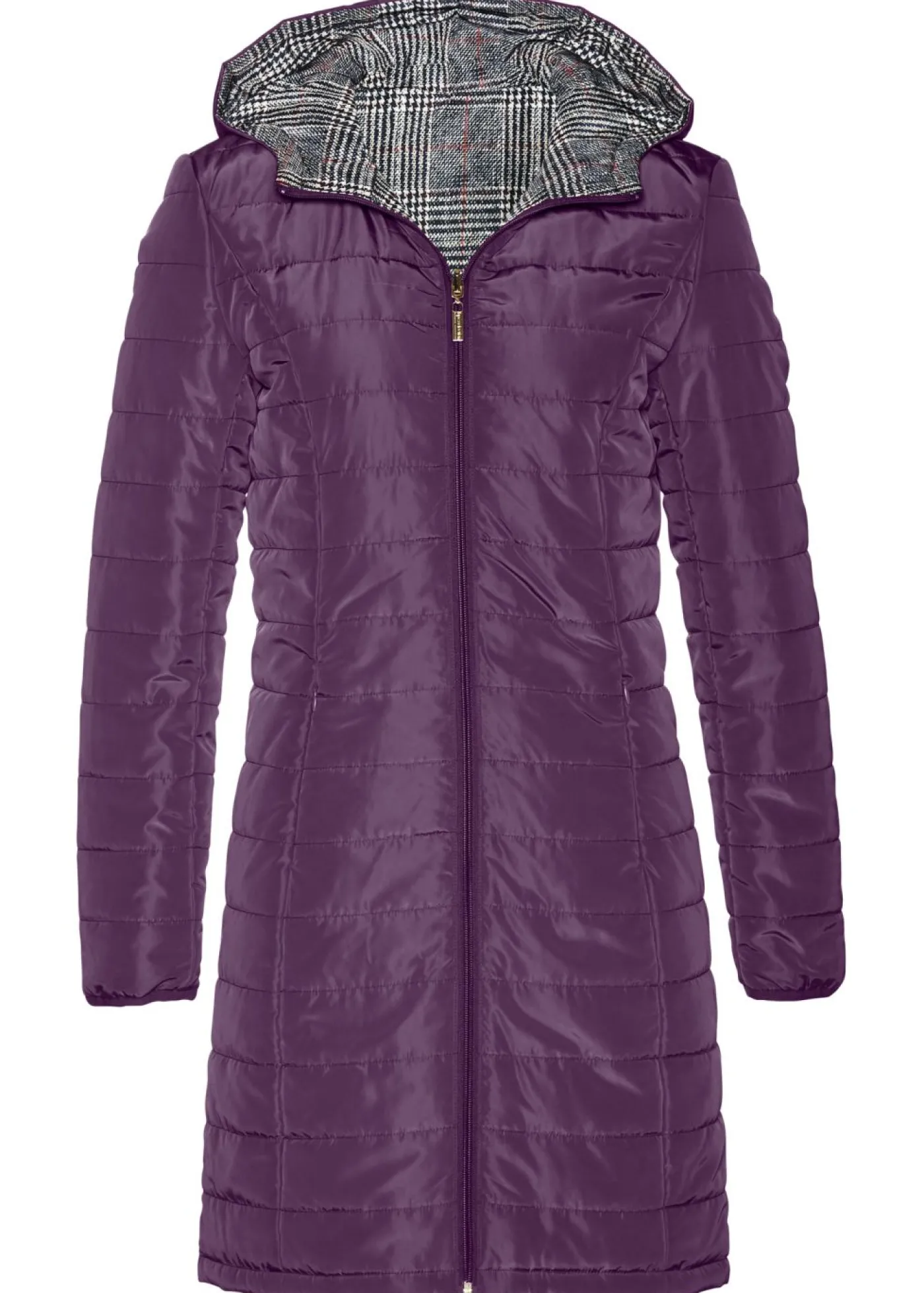 bonprix bonprix Abrigo guateado reversible Lila oscuro Discount