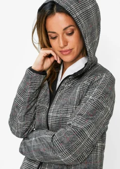 bonprix bonprix Abrigo guateado reversible Negro Clearance