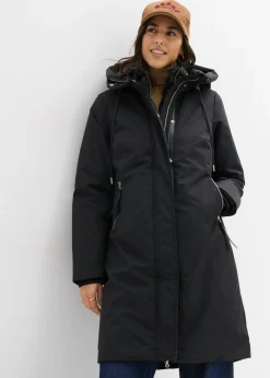 bonprix bonprix Abrigo impermeable 2 en 1 para exteriores Negro Clearance