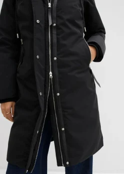 bonprix bonprix Abrigo impermeable 2 en 1 para exteriores Negro Clearance