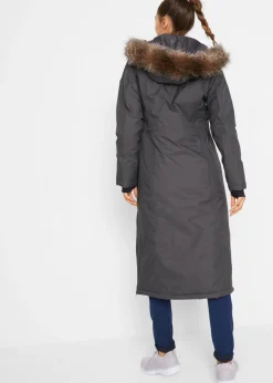 bonprix bonprix Abrigo impermeable para exteriores con pelo sintético pizarra Best
