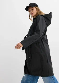 bonprix bonprix Abrigo impermeable y cortavientos 3 en 1 premamá y de porteo con dos insertos Negro Discount