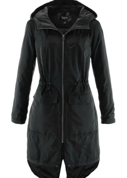 bonprix bonprix Abrigo ligeramente acolchado con cordón Negro Best