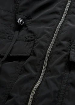 bonprix bonprix Abrigo ligeramente acolchado con cordón Negro Best