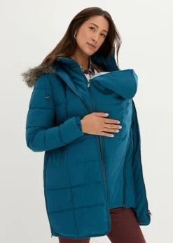 bonprix bonprix Abrigo para portabebés/chaqueta premamá para el embarazo y después del embarazo Azul petróleo Hot