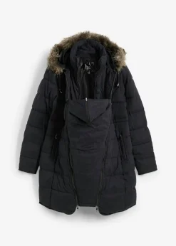 bonprix bonprix Abrigo para portabebés/chaqueta premamá para el embarazo y después del embarazo Negro Sale