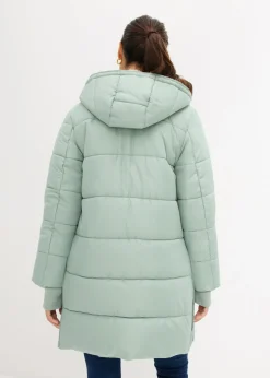 bonprix bonprix Abrigo premamá 3 en 1 con inserto de porteo verde ahumado Clearance