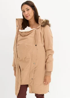 bonprix bonprix Abrigo premamá y de porteo, guateado, 3 en 1 Camel Discount